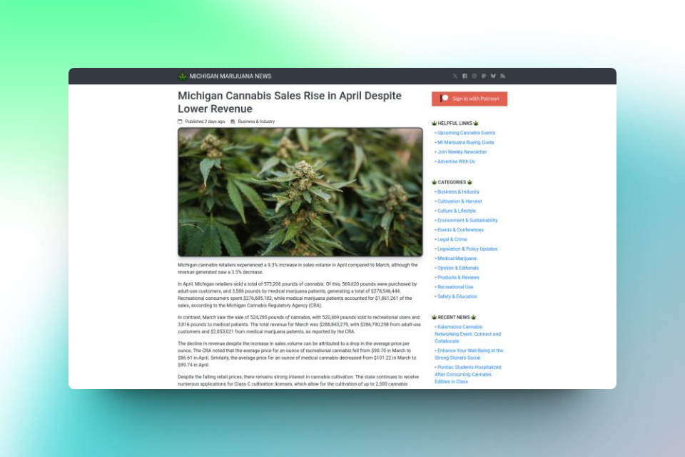 Michigan Marijuana News